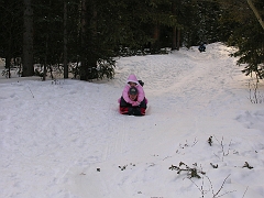 Snow sledding 2005